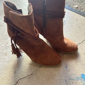 Brown Suede Ankle Boots